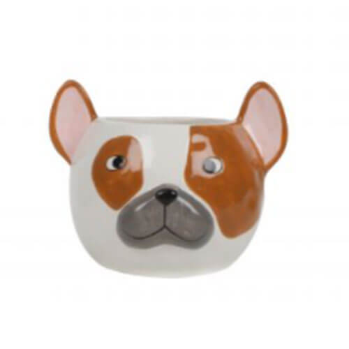 French Bulldog Dolomite Planter Pot