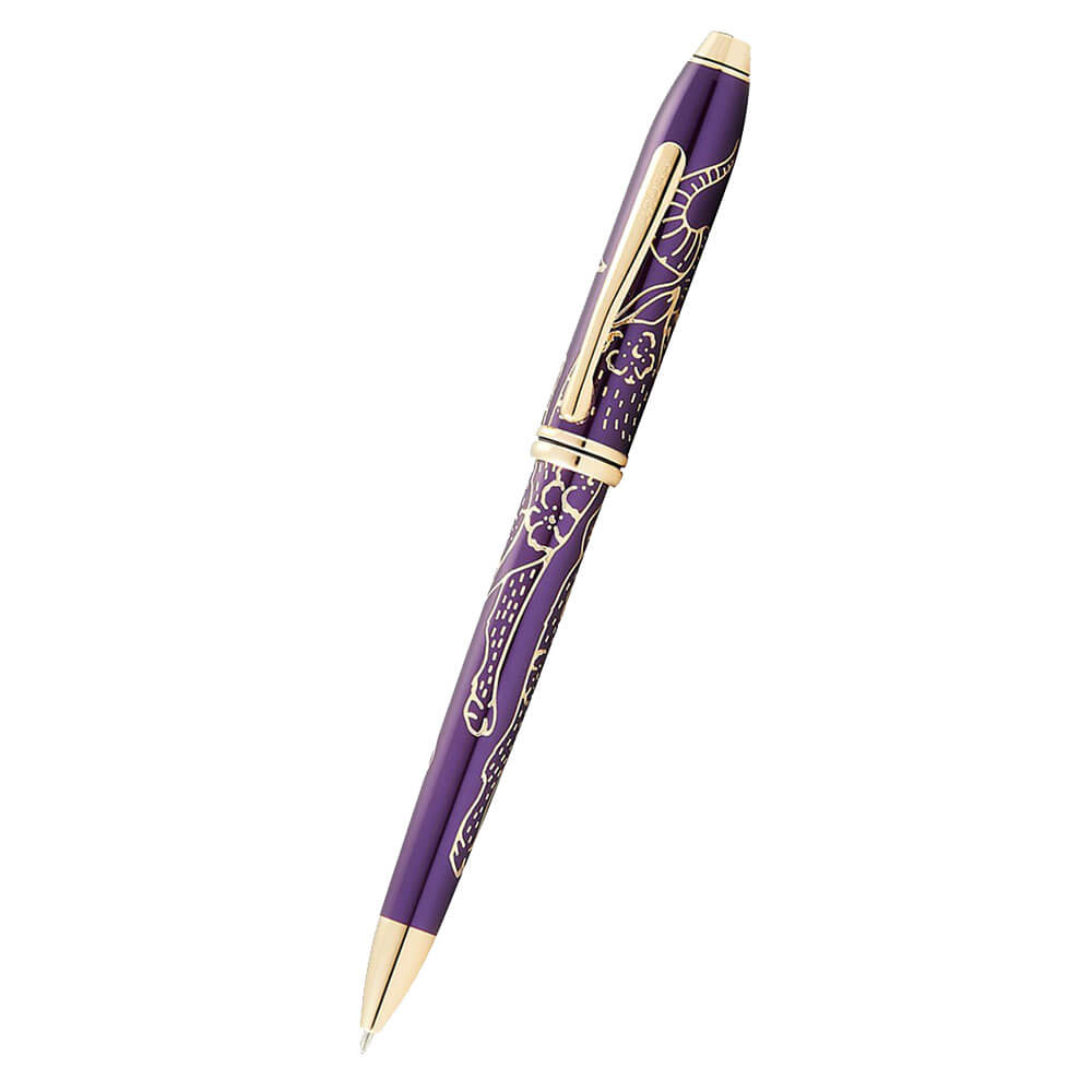 Townsend Plum Lacquer 23ct Zodiac Ballpoint