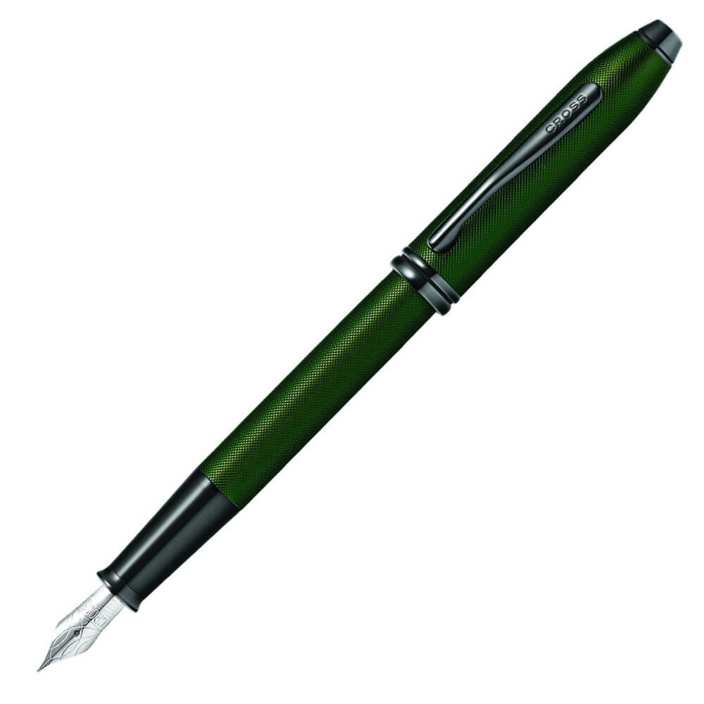 Townsend Green Microknurl en HP Black Fountain Pen