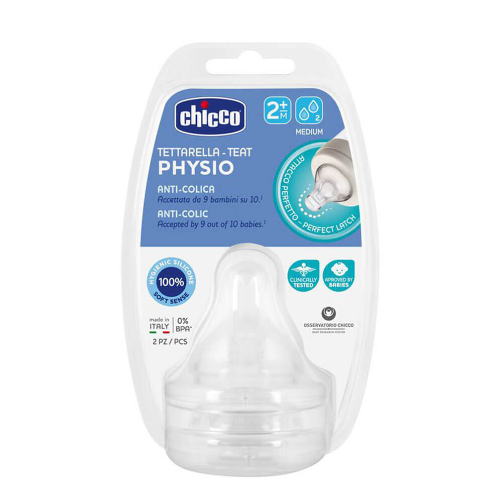 Chicco Perfect5 Anti-Colic Silicon-Patte 2pc