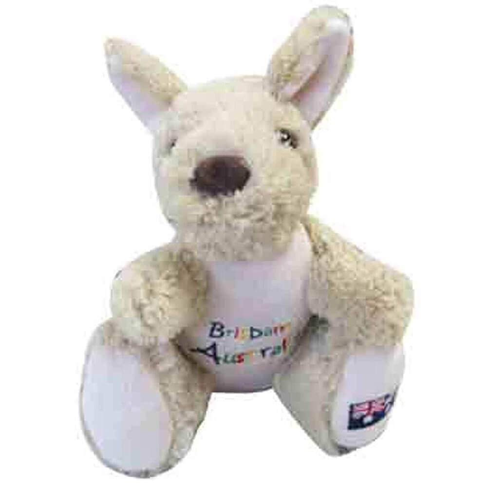 20 cm Kangaroo Plush m/ broderi