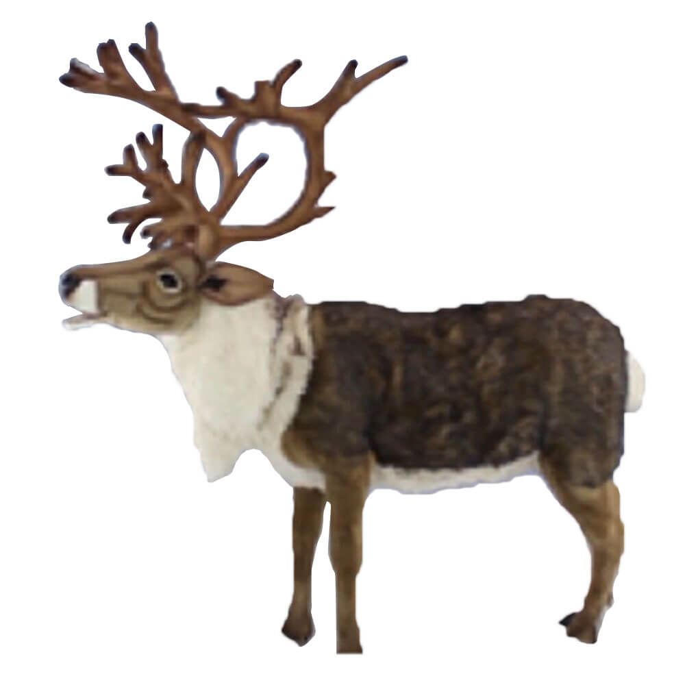 Hansa Single Singing Nordic Reindeer w/ Rock (165cm H)