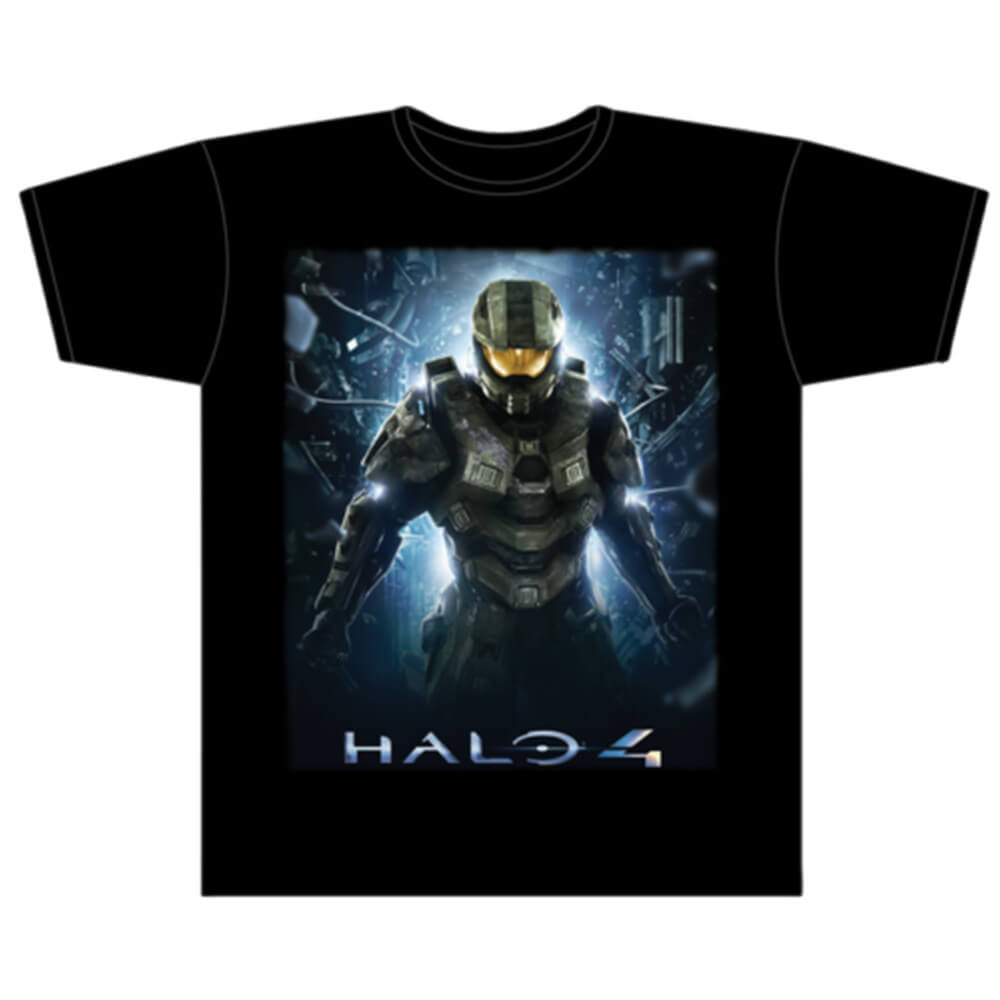 Halo 4 Vakna John Black Male T-shirt