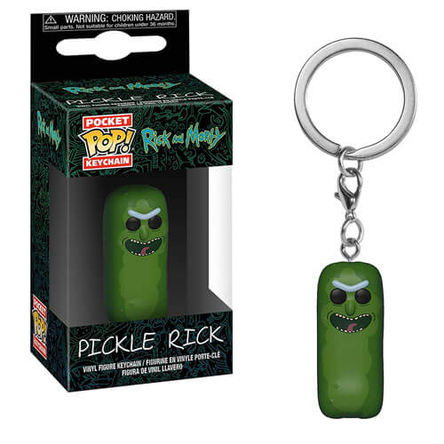 Rick and Morty Pickle Rick Pocket Pop! Keychain