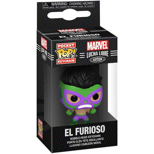 Hulk Luchadore Pocket Pop! Keychain