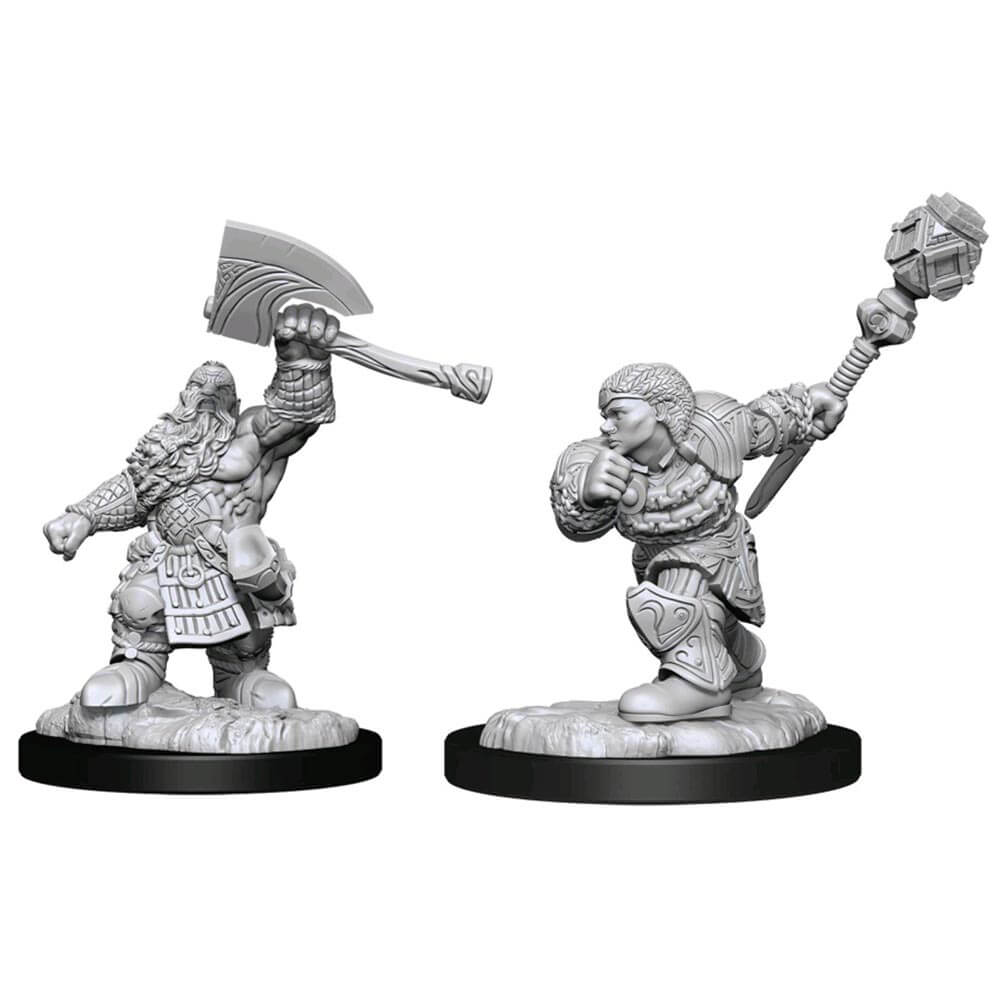 Magic the Gathering Miniatures: Dwarf Fighter & Dwarf Cleric