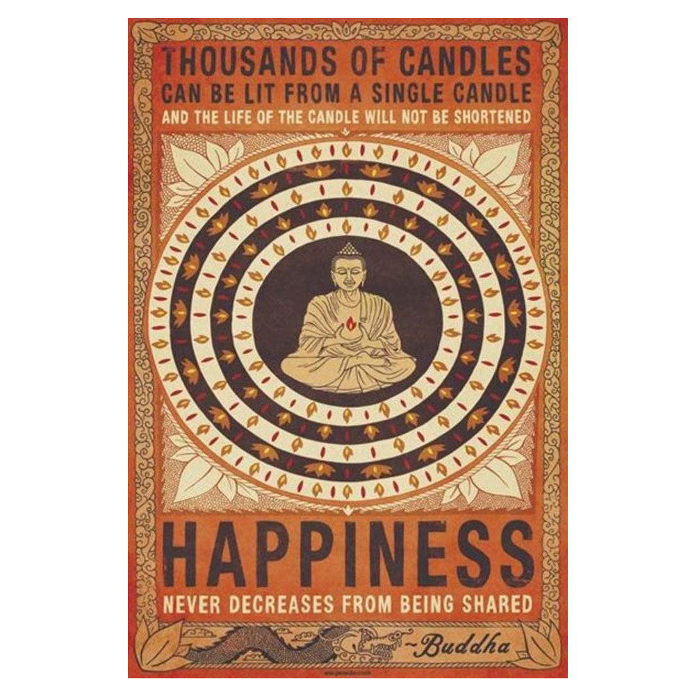 Happiness Buddha Poster