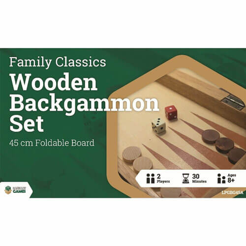 LPG Wooden Folding Backgammon Case 45cm