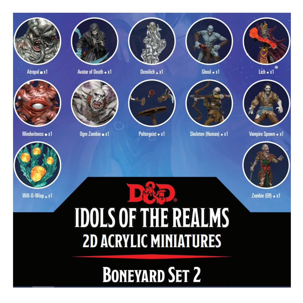 D & D Idols of the Realms Boneyard 2D -sæt