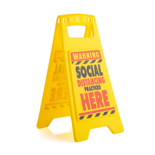 Social Distancing Desk Warning Sign