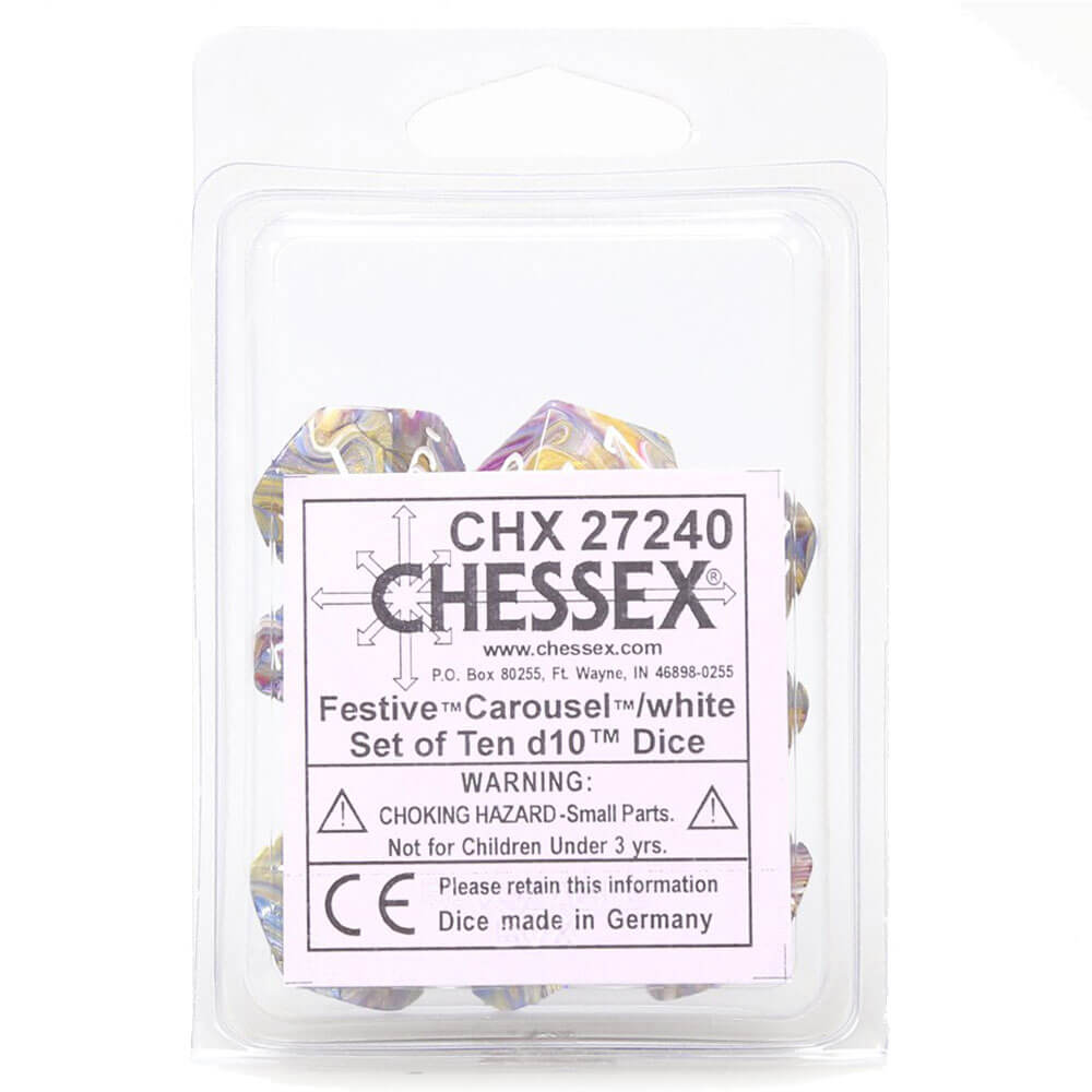 Set festivo poliedrico di Chessex D10 D10