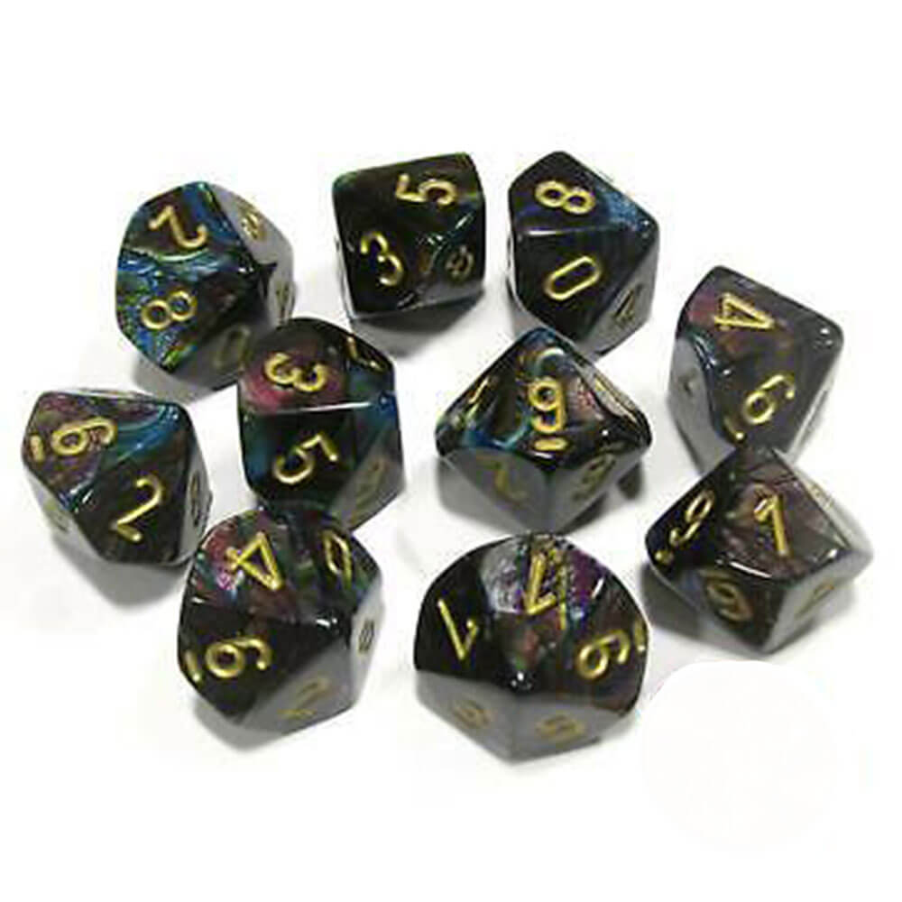 Chessex D10 Set Lustrous Polyéddral