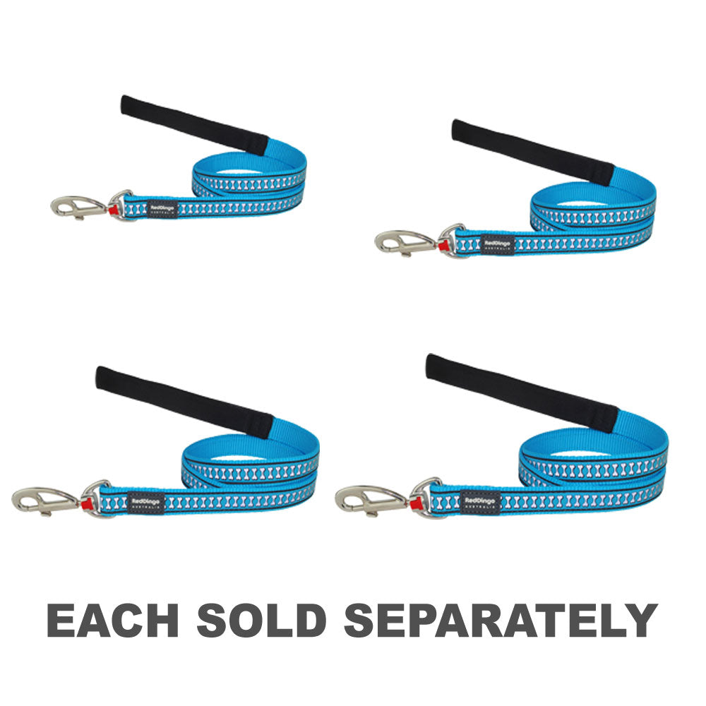 Reflective Bones Dog Lead (Turquoise)