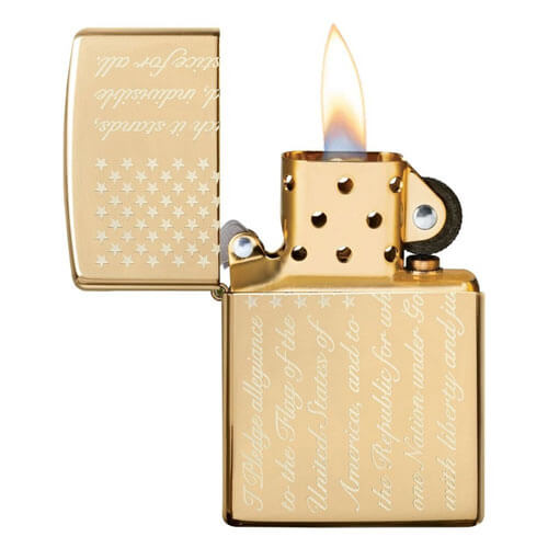 Zippo Pledge of Allegiance Design Lighter