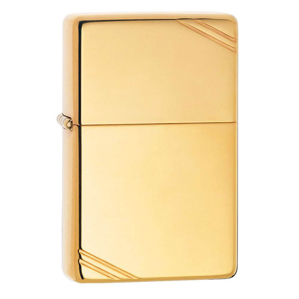 Zippo High Polish Vintage com barras mais leve