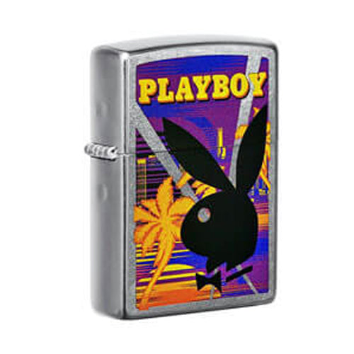 Zippo Playboy Design Street Chrome Lighter