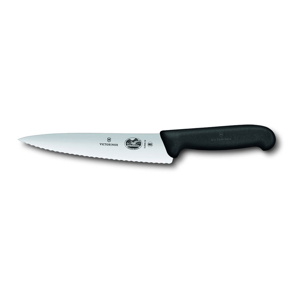 Victorinox Cooks Knife de talla de borde ondulado (Fibrox)