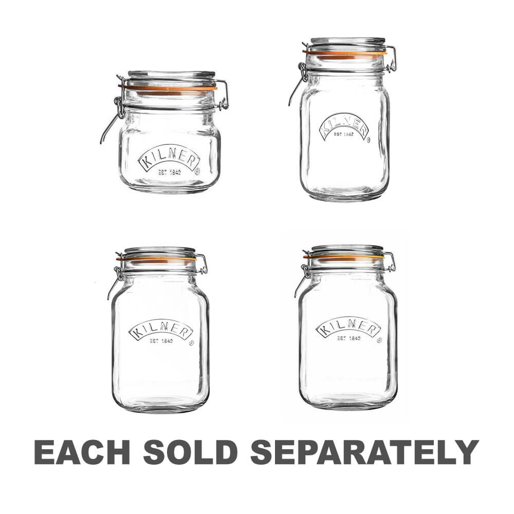 Kilner Clip Top Square Jar (Clear)