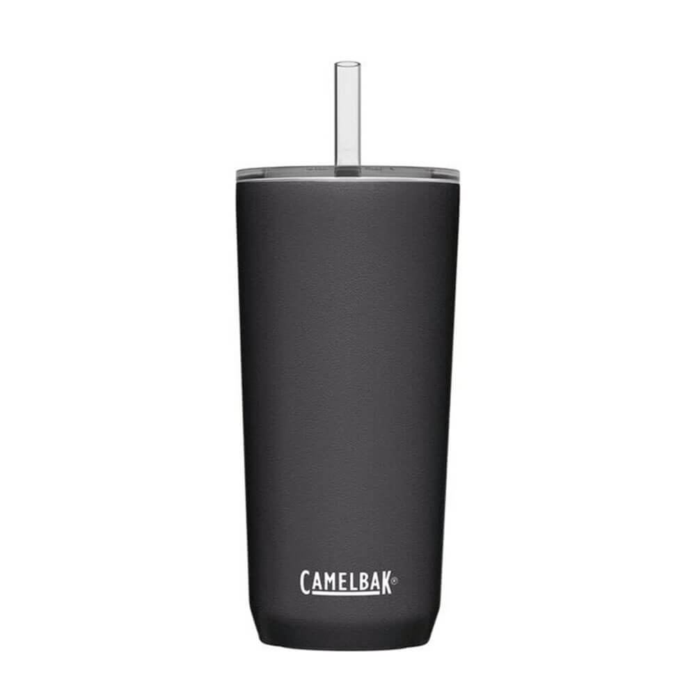 Stainless Steel Vacuum Straw Tumbler 0.6L (Black)