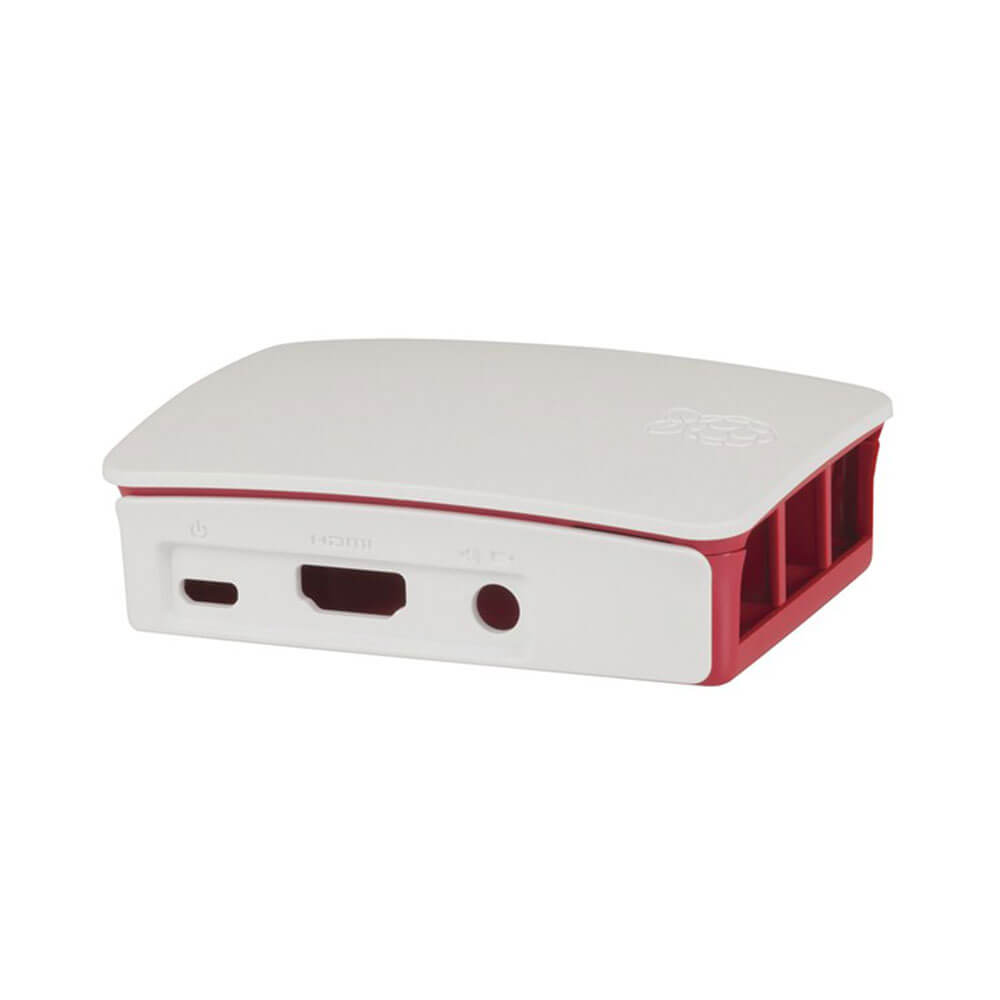 Officiële Raspberry Pi -zaak (rood en wit)