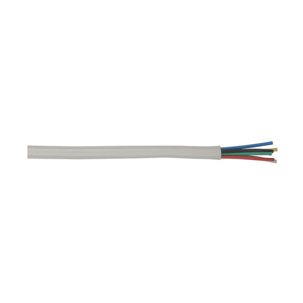 Sikkerhetssystem 6 Core Alarm Cable (White)