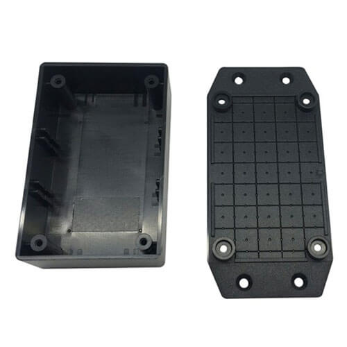 Jiffy Box with Flange Black (83x54x31mm)