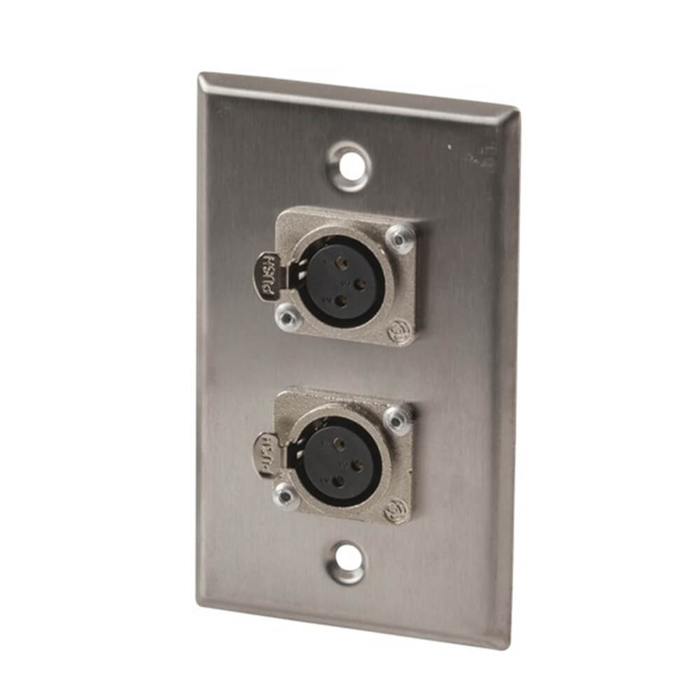 Stainless Steel Wall Plate Female XLR Socket