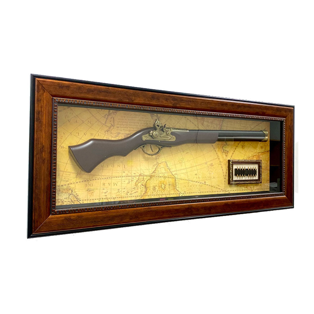 Antique Gun Decor mit Holzrahmen (95,5 x 39,5 x 7 cm)