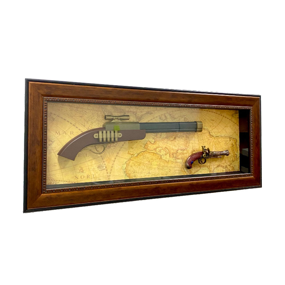 Antique Gun Decor mit Holzrahmen (95,5 x 39,5 x 7 cm)