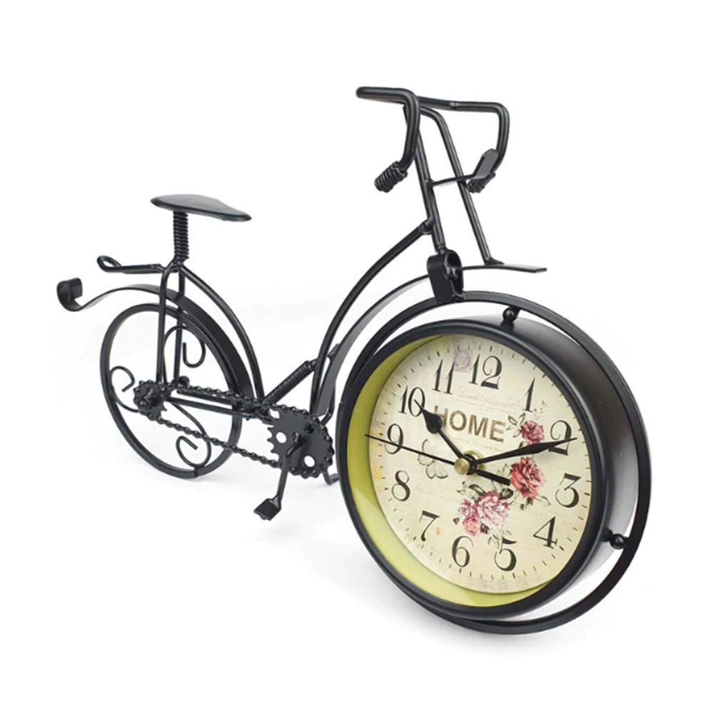 Horloge de table de vélo en métal art