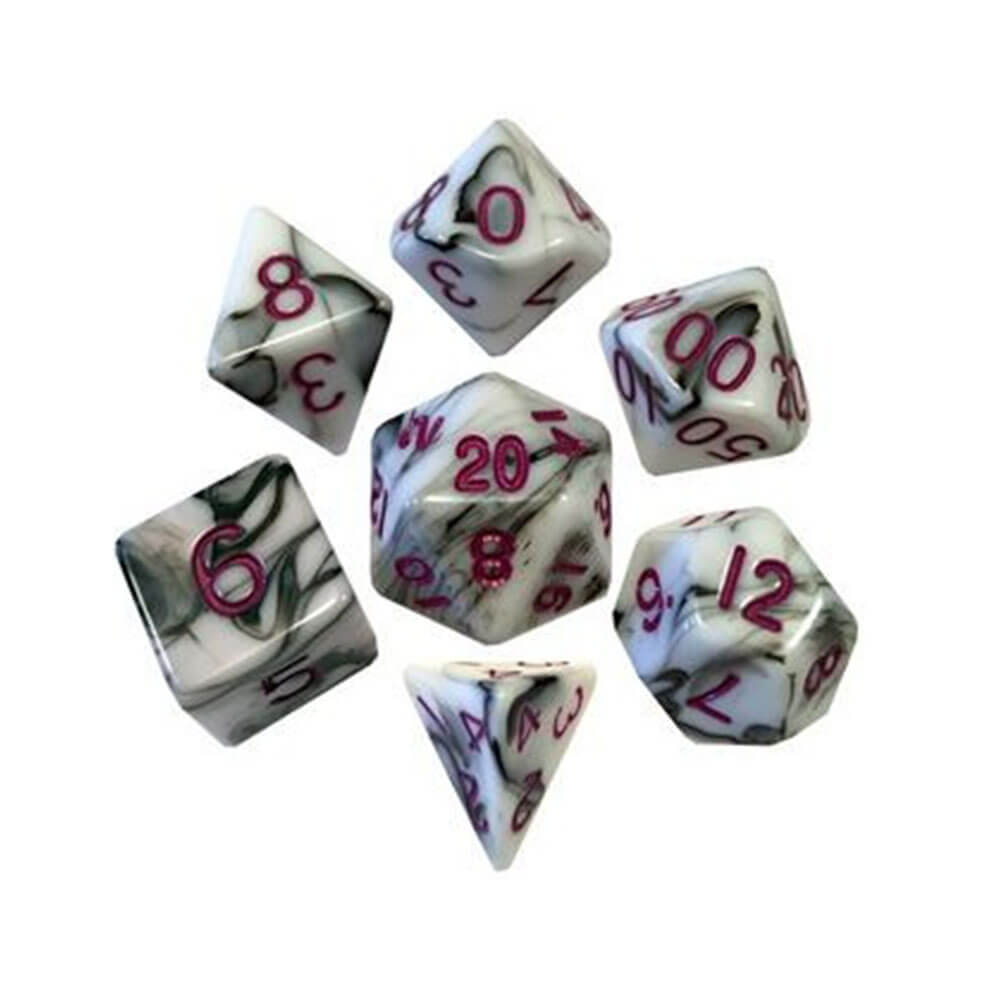 Metallic Dice Gameacrylic Dice Set Marble (Numbers)