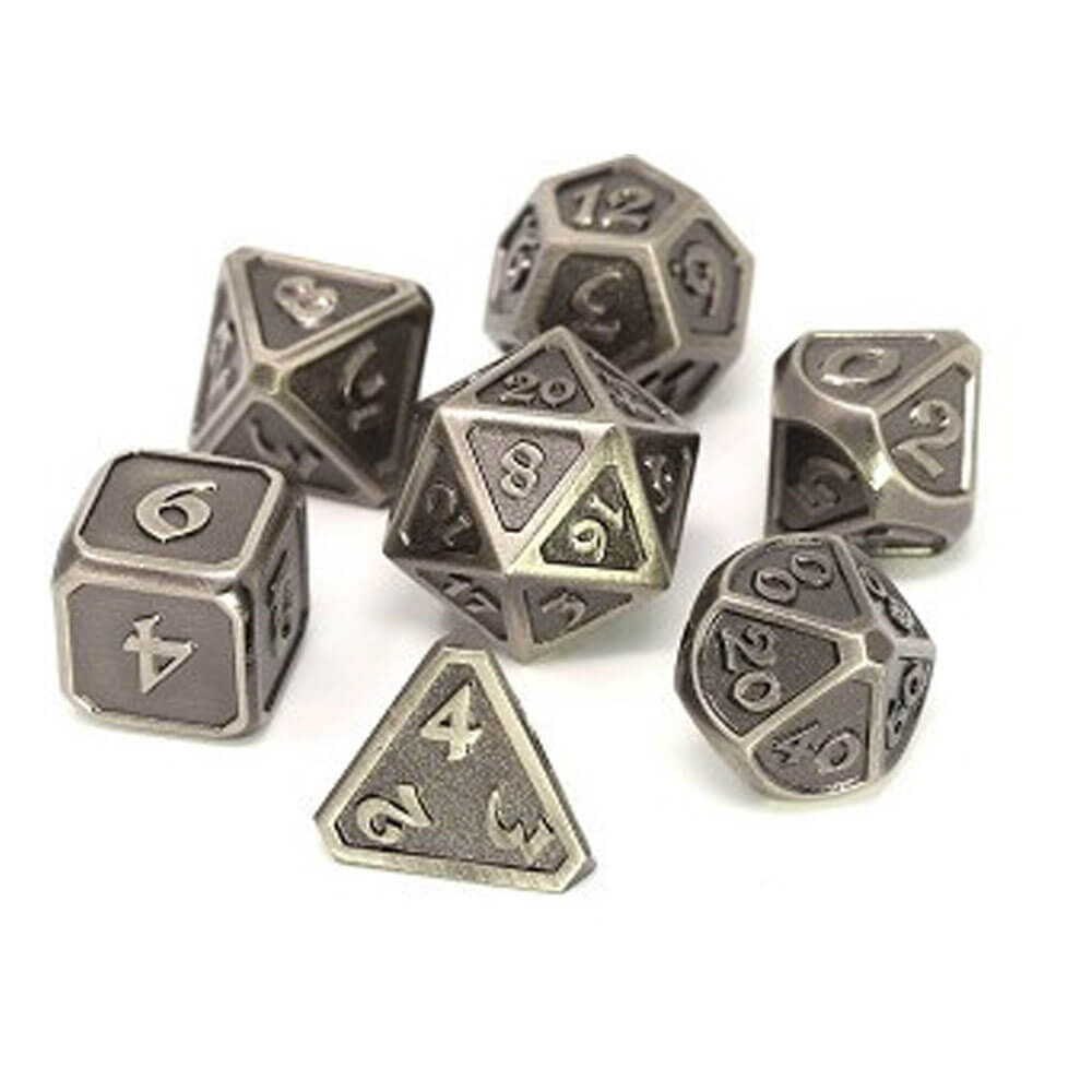 Dice Metal Set Mythica Batalha Mythica desgastada