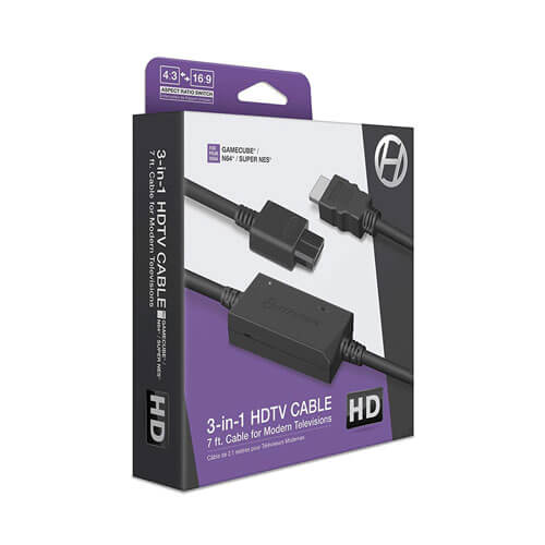 Hyperkin 3-In-1 HDTV Cable For SNES/N64/GameCube