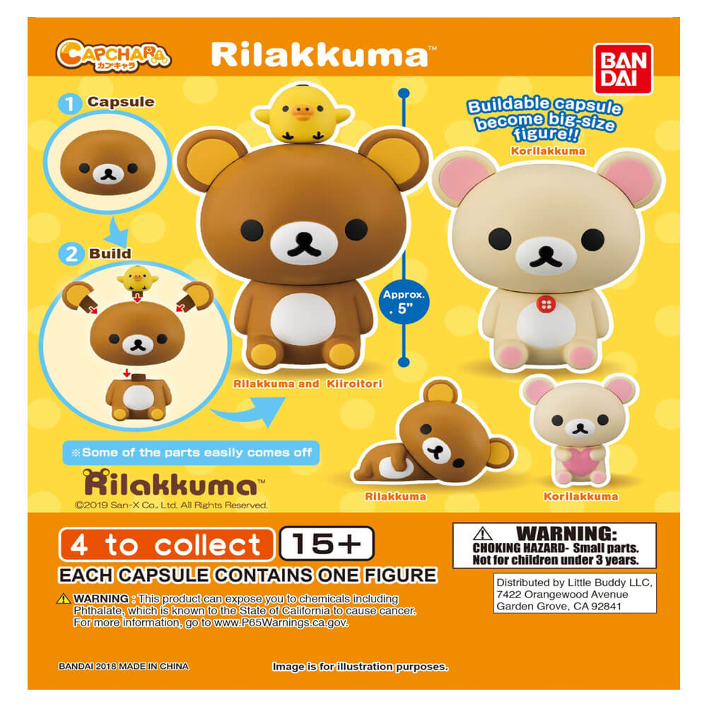 Personagem de capital de Gashapon Rilakkuma (pacote de 50)