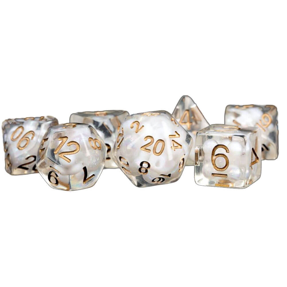 Harpiks Pearl Polyhedral Dice Set 16mm