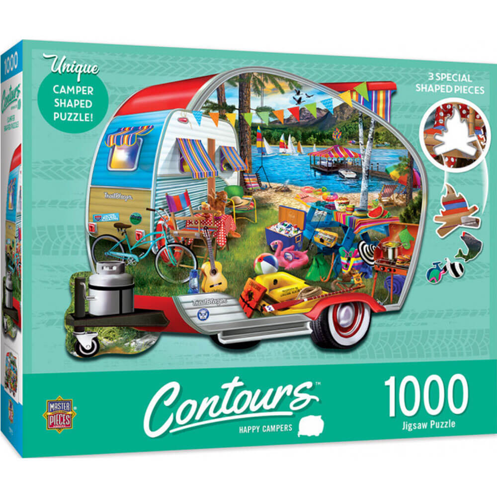 Masterpieces contouren gevormd 1000 pc puzzel