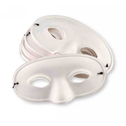 EC Paper Mache Masks with Elastic 24pk