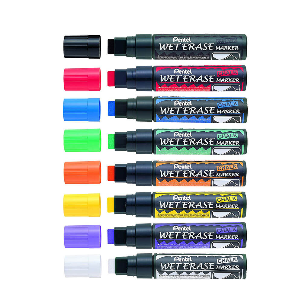 Pentel Liquid tiza marcador de borrado húmedo Surtido 12pk