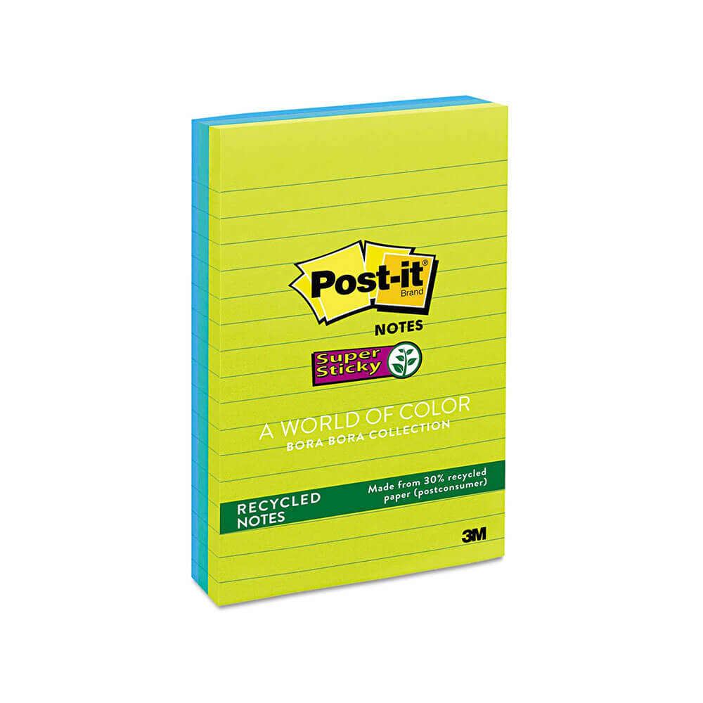 Post-It Notes 98x149mm Assorted (3pk)