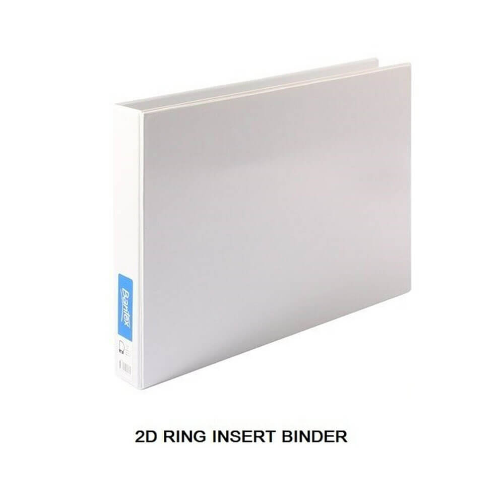 Bantex Landscape Insert Binder White 38mm A3