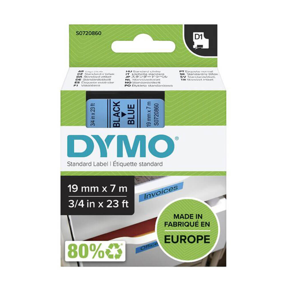 Rótulo de fita DYMO D1 19mmx7m