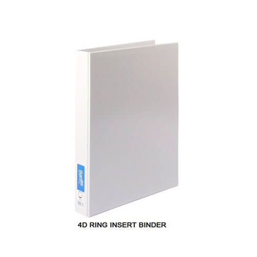 Bantex 4 D-Ring Insert Binder White 38mm A3