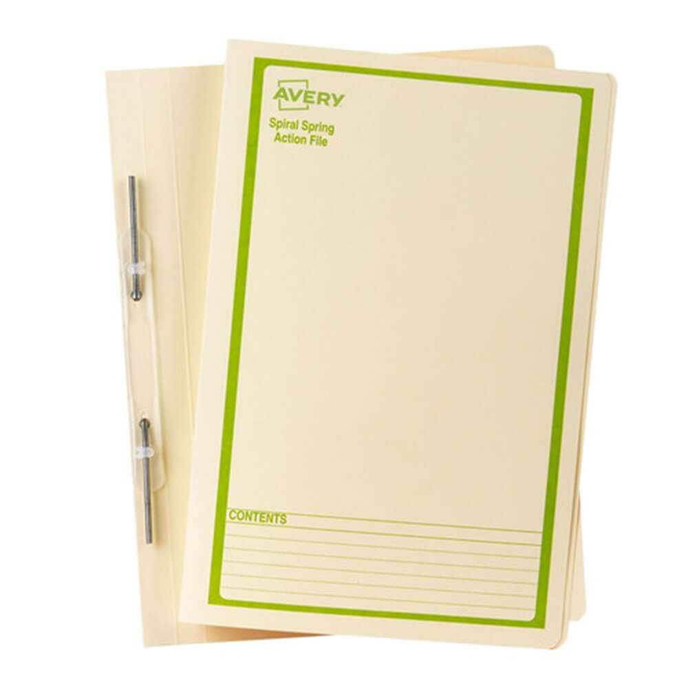  Avery Spring Spiral Buff Foolscap (25 Stück)