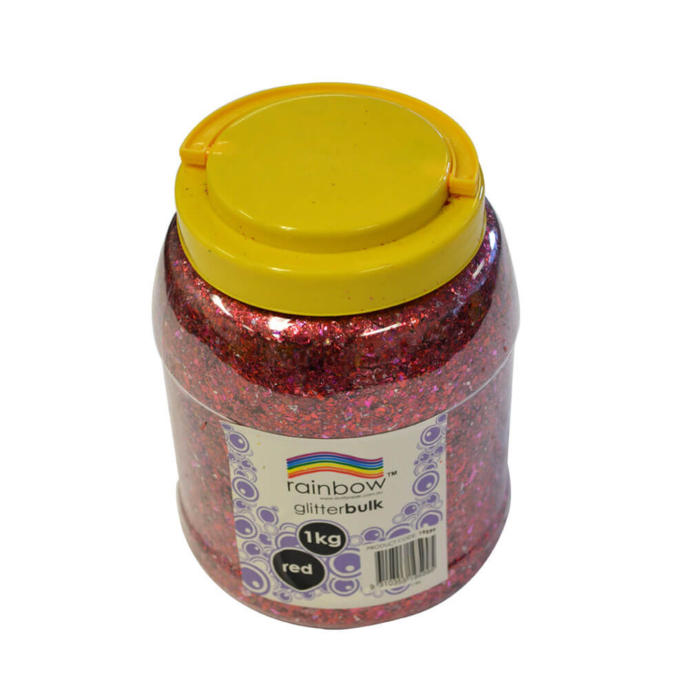 Rainbow Glitter bulk 1 kg burk