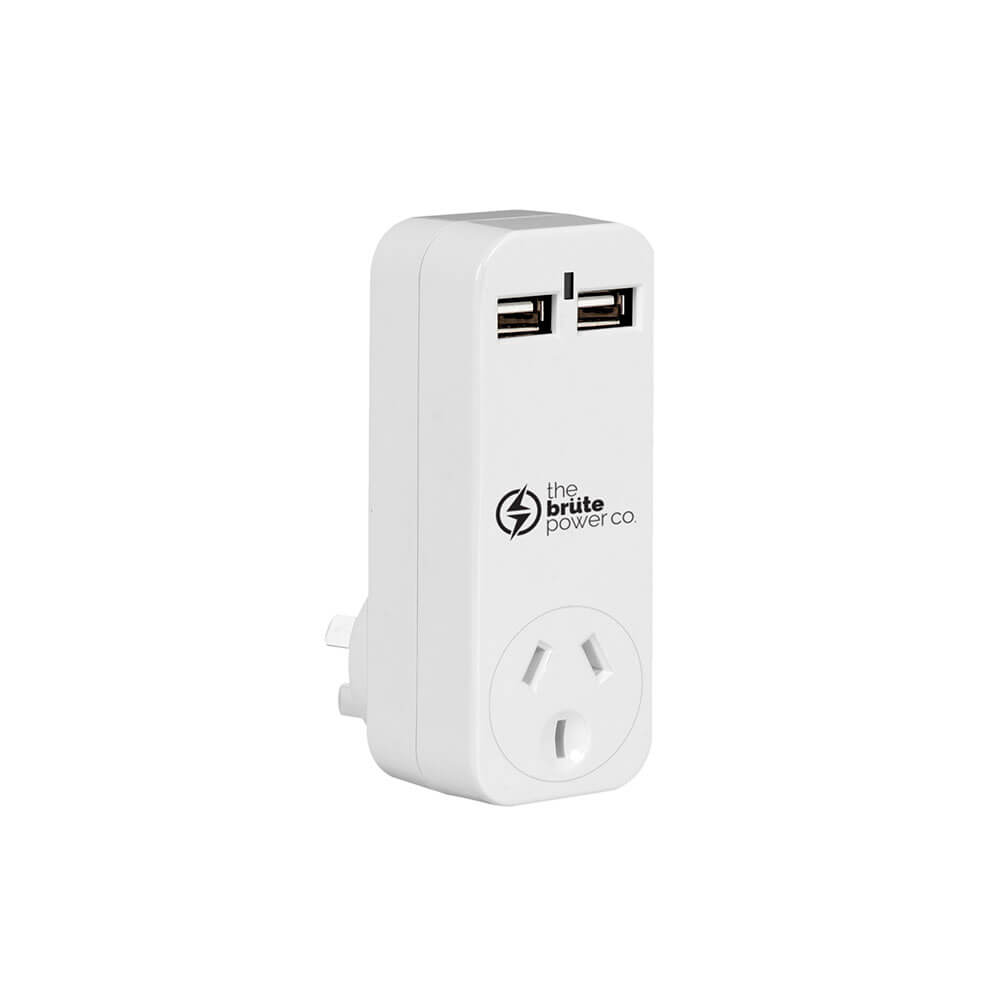 El adaptador Brute Power Co. One Socket (blanco)