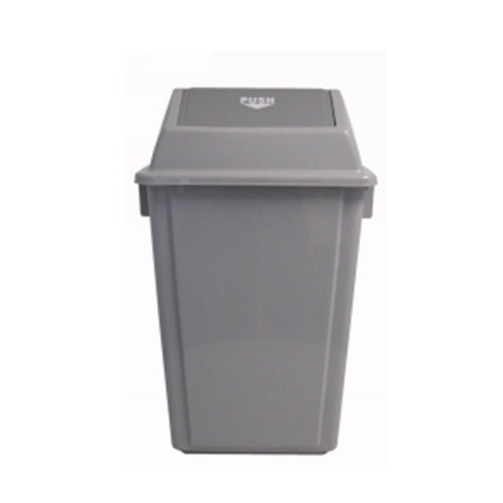 Italplast Heavy-duty Waste Bin with Swing Top Lid 58L (Grey)