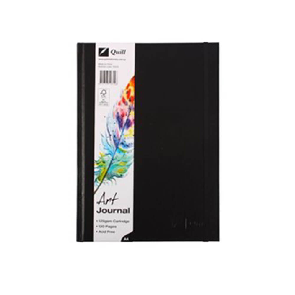 Journal d'art de fermeture élastique de couverture dure de la quill 60 feuilles