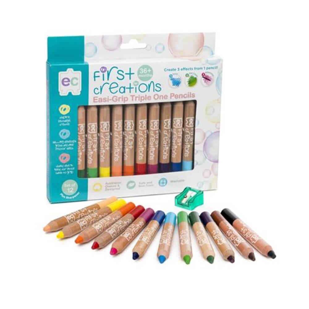 Crayon de couleur aquarelle des premières créations Casi-Grip