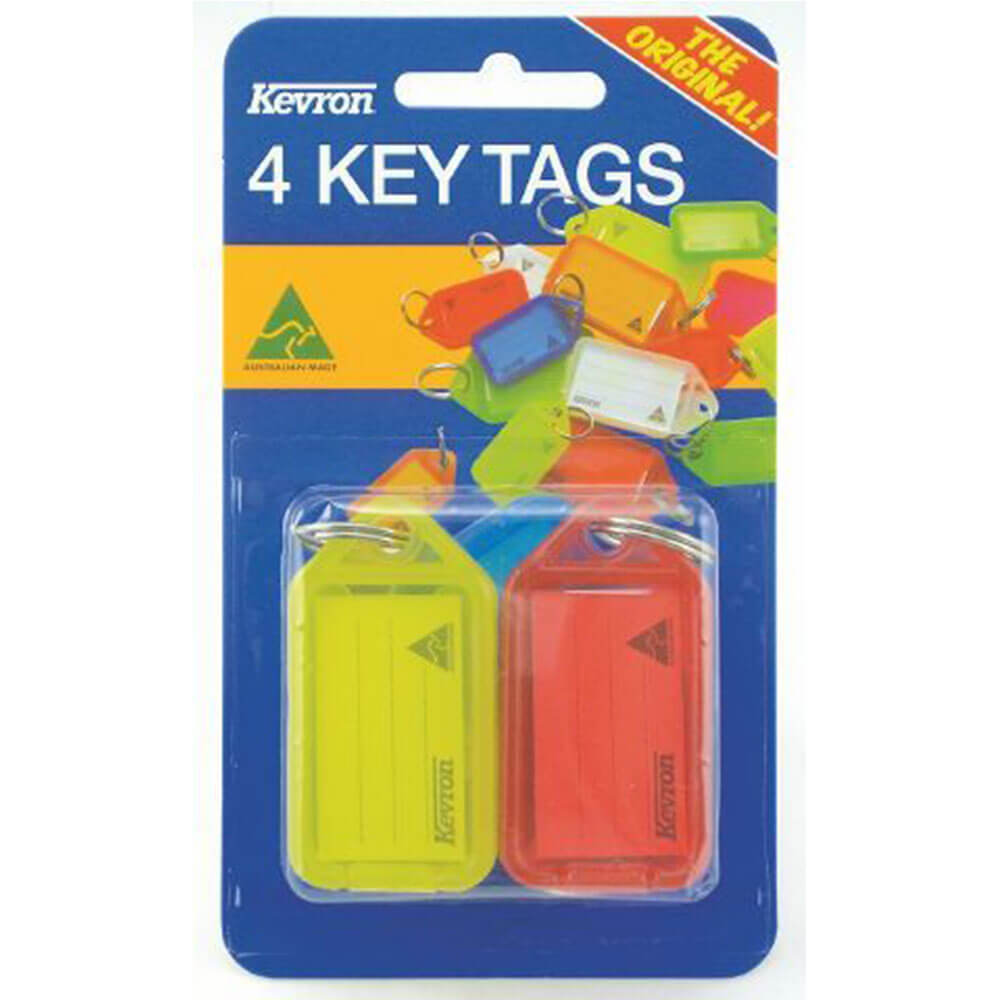 Kevron Key Taggar 4PK (56x30mm)