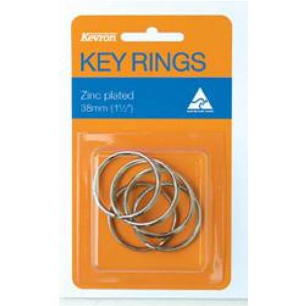 Kevron Key Rings 5pk (banhado de zinco)